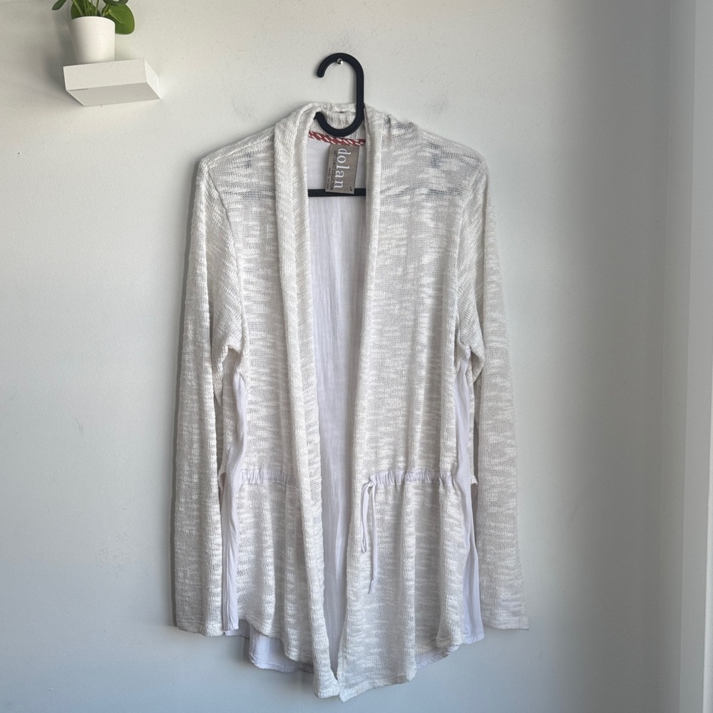 Dolan by Anthropologie Cream Open-Front Soft Knit Cardigan
